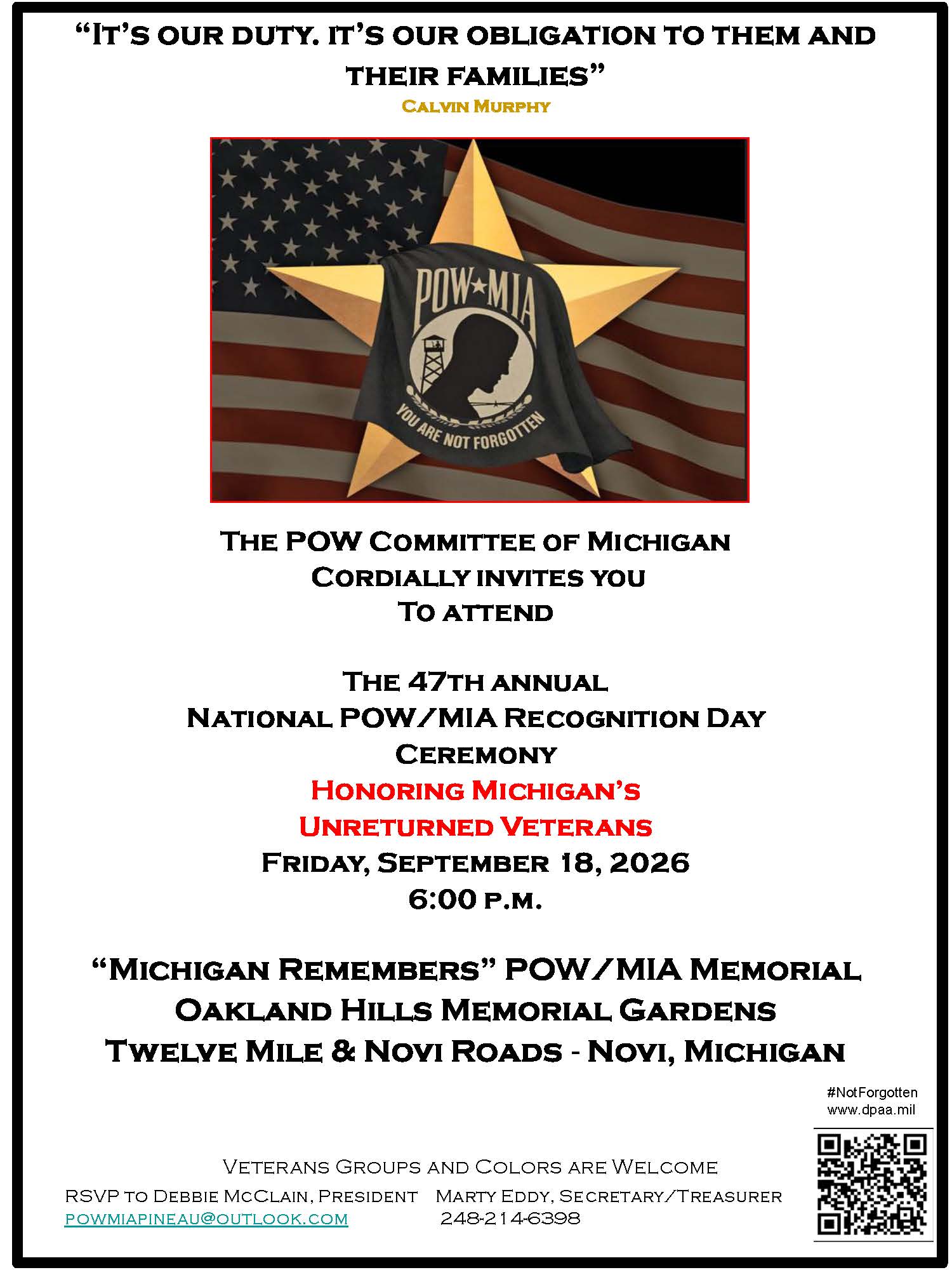 POW MIA INVITE 2026